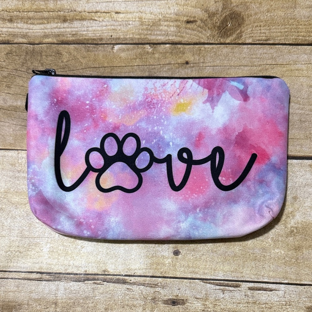 Pink Tie-Dye Love Pouch